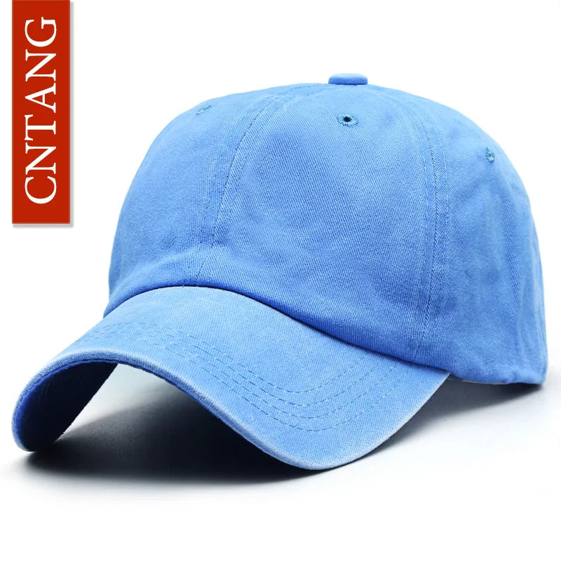 CNTANG Șapcă de baseball clasică și casual pentru bărbați, de primăvară-vară, șepci simple pentru femei, din bumbac, cu clapă rabatabilă, marcă unisex