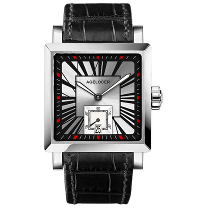 AGELOCER Original Codex Watch Men's Square Business Formal Automatic Mechanical Watch Birthday Gift for Men