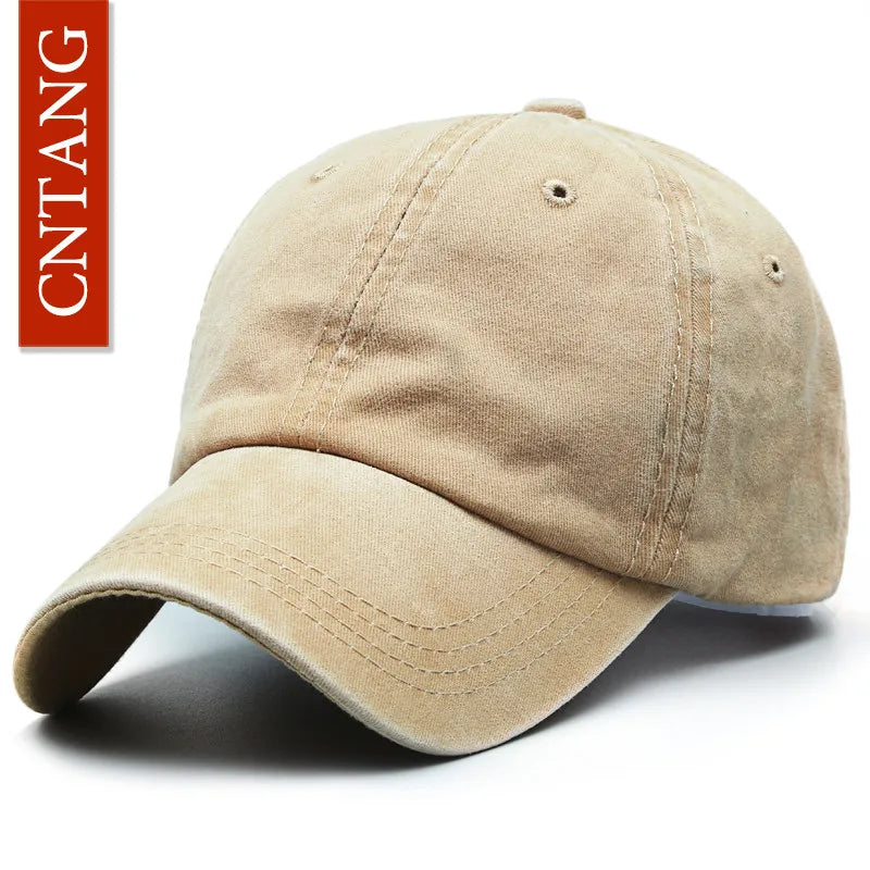 CNTANG Șapcă de baseball clasică și casual pentru bărbați, de primăvară-vară, șepci simple pentru femei, din bumbac, cu clapă rabatabilă, marcă unisex