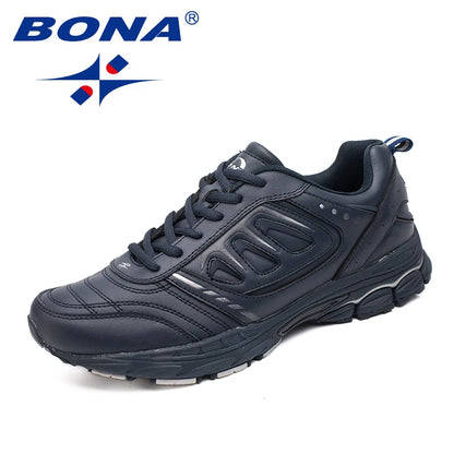BONA New Style Men Running Shoes Outdoor Jogging Trekking Sneakers Lace-Up Athletic Shoes Comfortable Light Soft