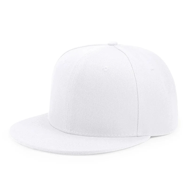 Baseballkasket til voksne med lukket bagside til små hoveder – dame og herre, blank hiphop-snapback-kasket, herre i store størrelser, tætsiddende kasketter med flad skygge, 55 cm til 64 cm