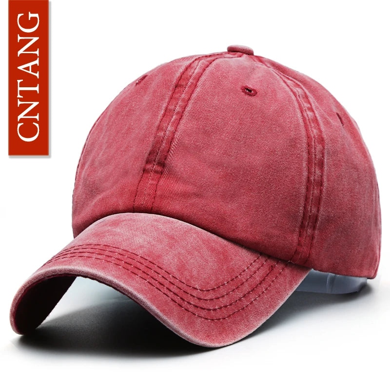 CNTANG Șapcă de baseball clasică și casual pentru bărbați, de primăvară-vară, șepci simple pentru femei, din bumbac, cu clapă rabatabilă, marcă unisex