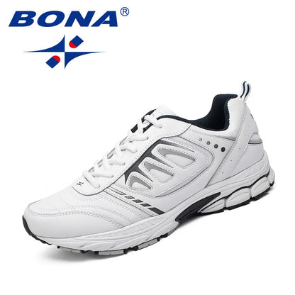 BONA New Style Men Running Shoes Outdoor Jogging Trekking Sneakers Lace-Up Athletic Shoes Comfortable Light Soft