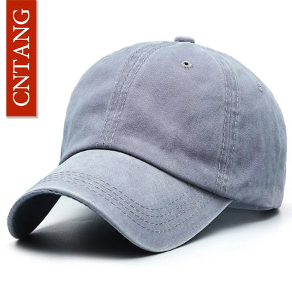 CNTANG Șapcă de baseball clasică și casual pentru bărbați, de primăvară-vară, șepci simple pentru femei, din bumbac, cu clapă rabatabilă, marcă unisex