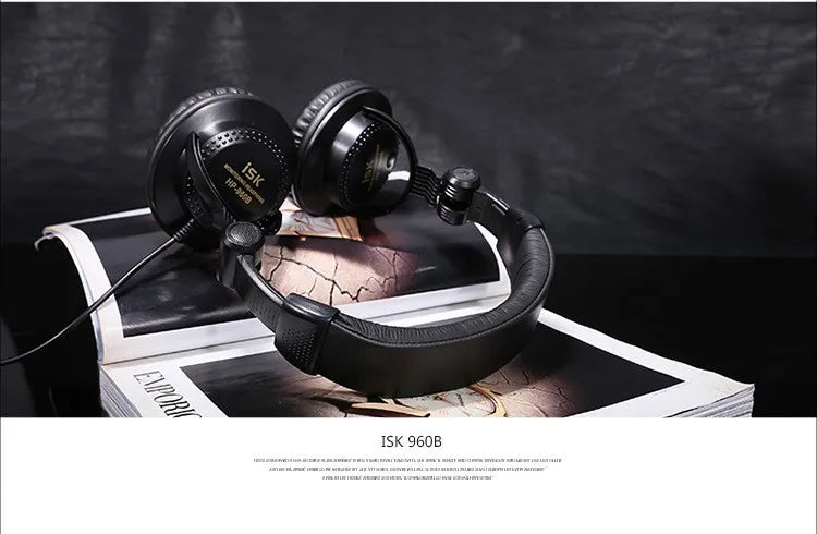 New ISK HP-960B Headband Headphone Studio Monitor Dynamic Stereo DJ Headphones HD Headset Noise Isolating Earphone