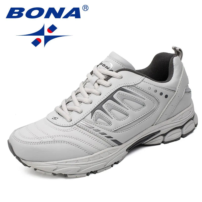 BONA New Style Men Running Shoes Outdoor Jogging Trekking Sneakers Lace-Up Athletic Shoes Comfortable Light Soft