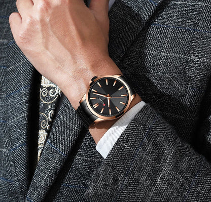 CURREN herenhorloge – Luxe model, waterdicht, militaire stijl, van roestvrij staal – Sportief polshorloge (ref. 8322)