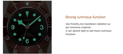 Luxury NH35A Corgeut 41mm Automatic Men Watch PVD Case Sapphire Military Male 10BAR wim Watches Luminous Mechanical WristWatches