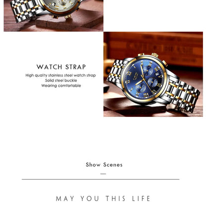 LIGE New Fashion Luxury Women Watch Waterproof Quartz Ladies Watches Business Steel Band Casual Bracelet Date Clock Wristwatches