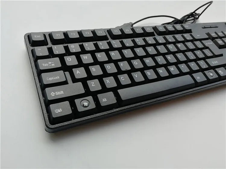 Keycap con lettere spagnole, francesi, russe e arabe per tastiera gaming USB cablata 104 tasti per computer