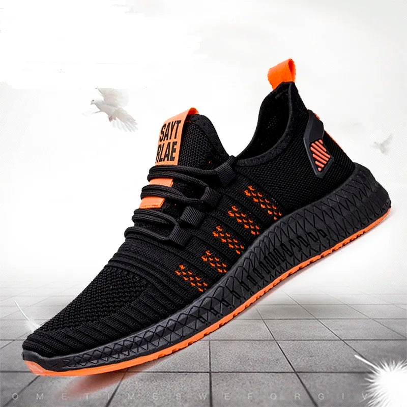 Baskets légères à la mode pour hommes, chaussures décontractées respirantes, chaussures de marche à lacets