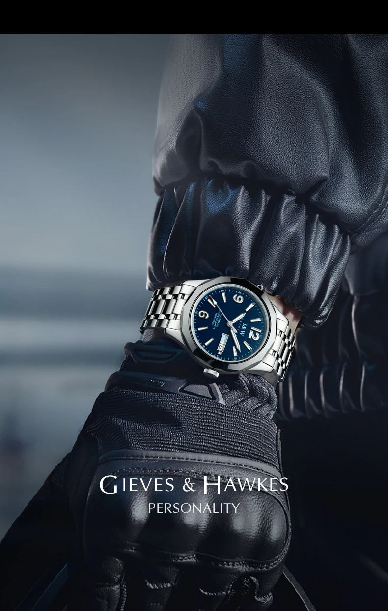 Reloj CARNIVAL Mens Tungsten Mechanical Watch Brand Luxury NH36 Automatic Movement Wristwatches for Men Waterproof Montre Homme