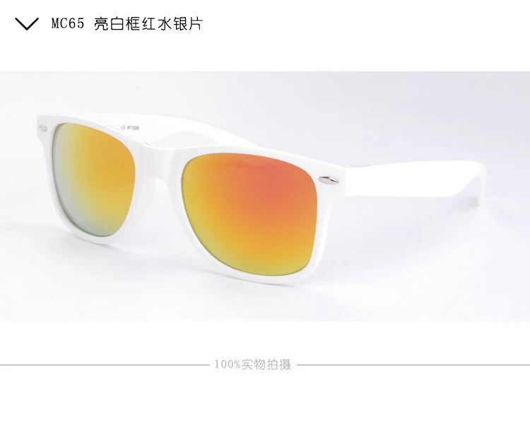 New Brand cool sunglasses New white pc frame Glasses Men Women Sun Glasses Sun Goggles Eyewear Unisex Sunglasses male female