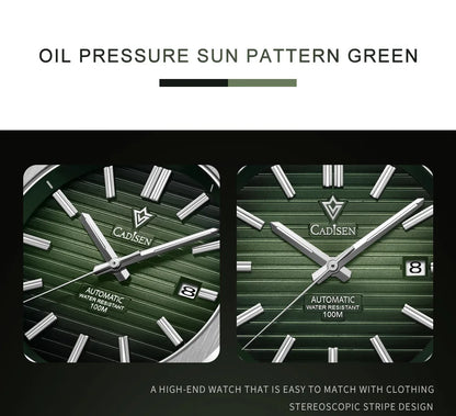 CADISEN Watch for Men Luxury Automatic Men Miyota 8215 Movement Sapphire Crystal 42mm Dial 100m Waterproof Wristwatches C8200