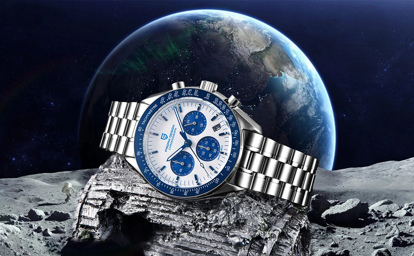 PAGANI DESIGN 2026 New V6 Moon Watches Men Luxury Quartz Watch For Men Speed Sport Chronograph AR Sapphire crystal Wristwatch