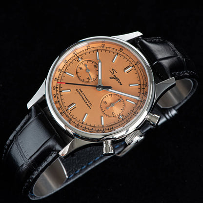 Sugess Panda 40 Pilot Chronograph Watch Men Air Force Sapphire Colors ST1901 Original Movement Mechanical Wristwatches Fashion