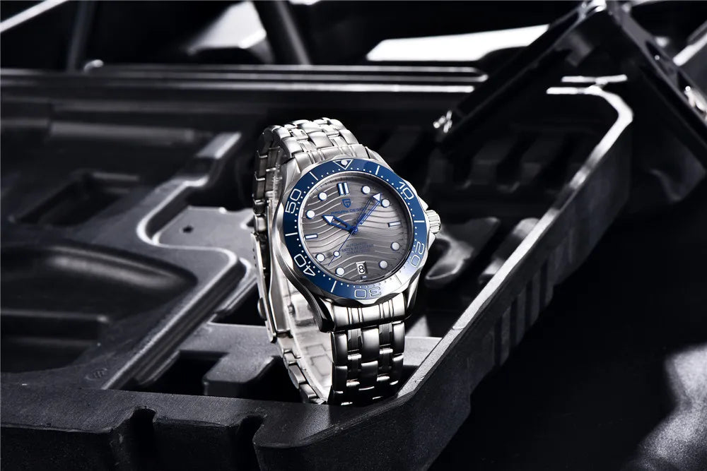 2026 New PAGANI DESIGN Wave Men Mechanical watch Luxury Automatic Watch for men NH35 Sapphire crystal Dive wristwatch clock man