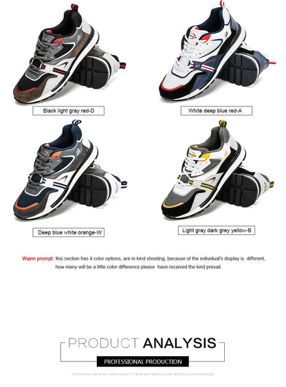 BONA Novos Designers Sapatilhas Desportivas em Couro Action para Homem Sapatilhas de Corrida para Homem Calçado de Ténis Masculino Calçado de Caminhada Fitness Moderno