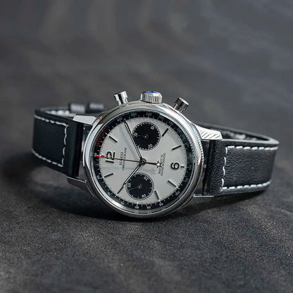 Sugess 1963 Pilot Watch Men Mechanical Chronograph Panda Wristwatch Air Force Sapphire Waterproof for Seagull Movement ST1901 v3