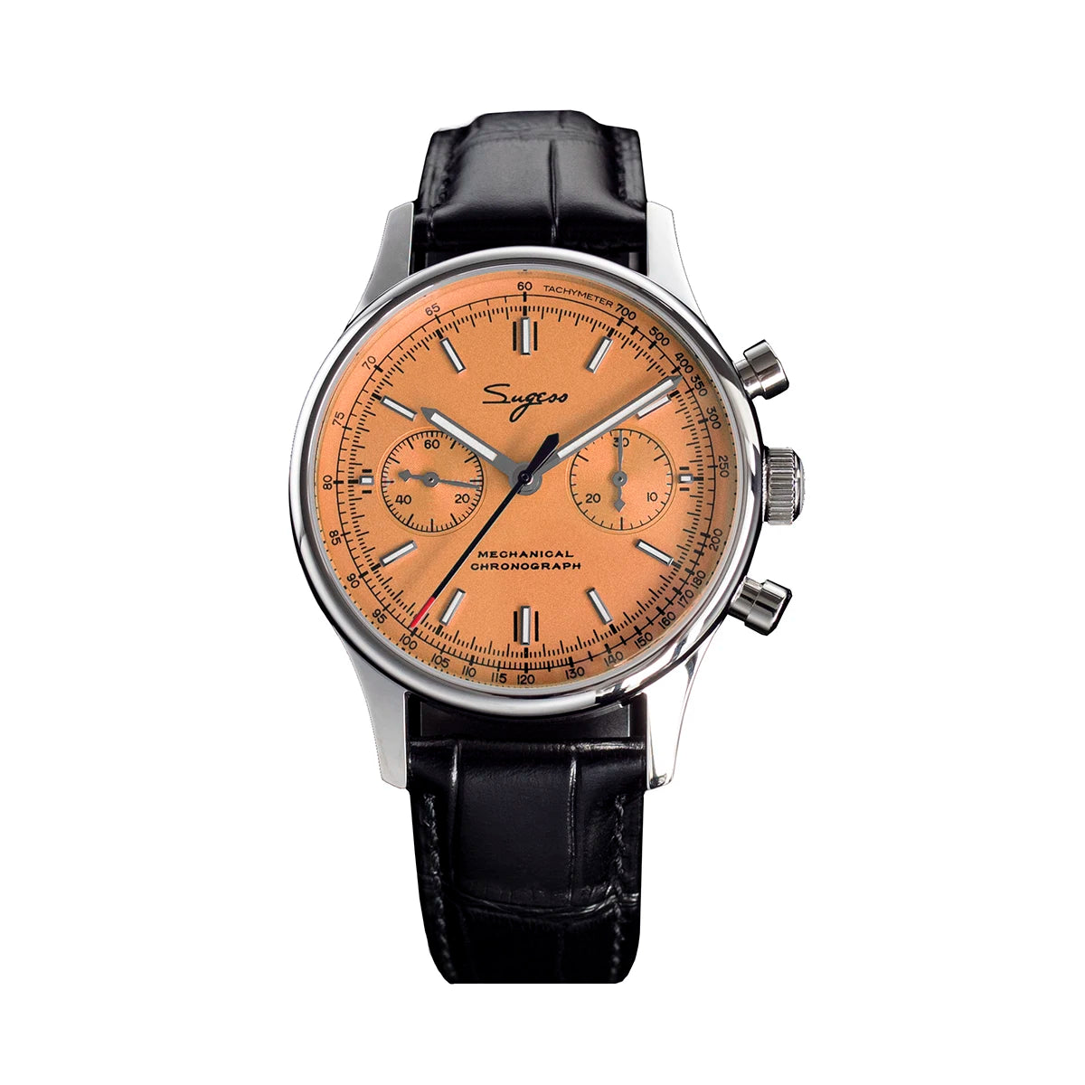 Sugess Panda 40 Pilot Chronograph Watch Men Air Force Sapphire Colors ST1901 Original Movement Mechanical Wristwatches Fashion