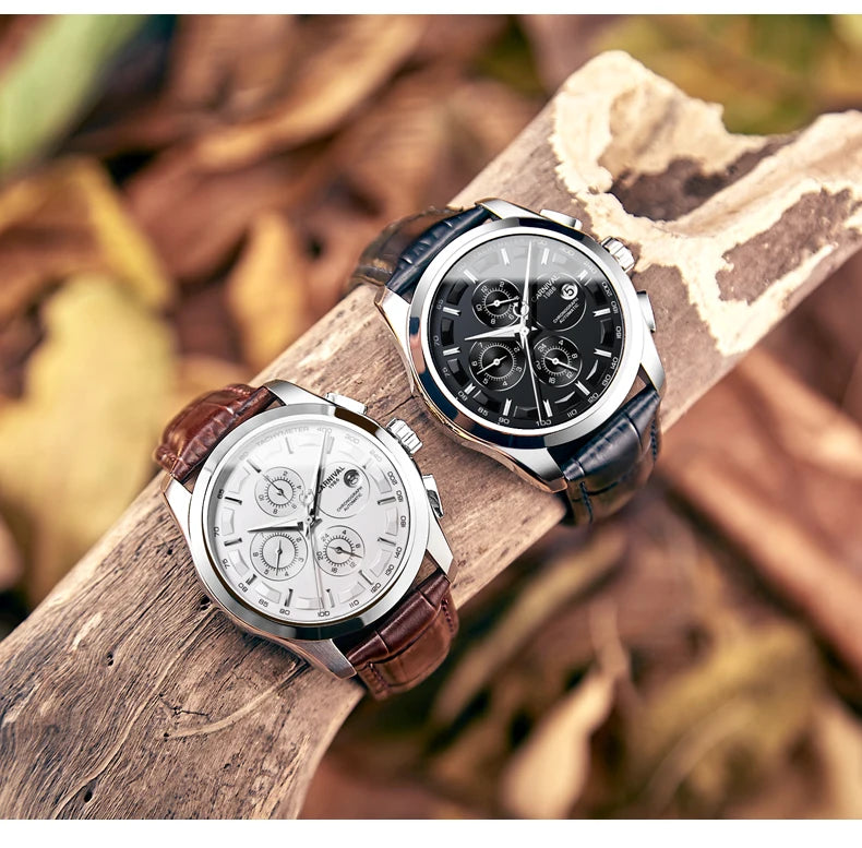 Men's Watch New Carnival Automatic Watches Men Business Mechanical Clock Leather Strap Waterproof Luxury Brand Clock