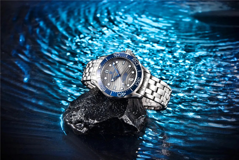2026 New PAGANI DESIGN Wave Men Mechanical watch Luxury Automatic Watch for men NH35 Sapphire crystal Dive wristwatch clock man