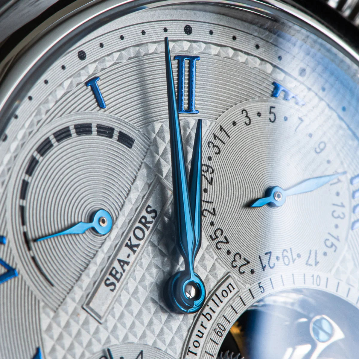 Sugess Seakors Man Tourbillon Watch Original ST8007 Movement Skeleton Dial Moonphase Wristwatche 316L Case Sapphire Romen Luxury
