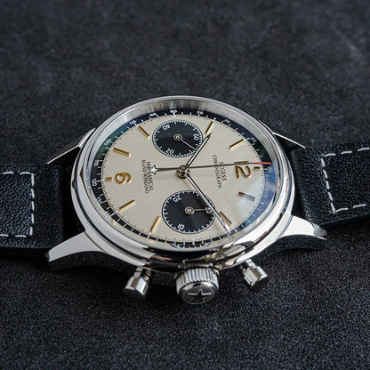 Sugess 1963 Pilot Watch Men Mechanical Chronograph Panda Wristwatch Air Force Sapphire Waterproof for Seagull Movement ST1901 v3