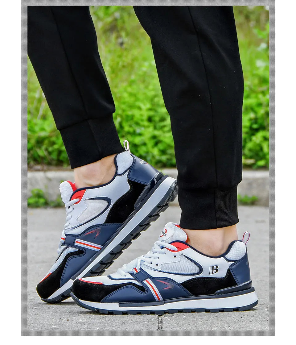 BONA Novos Designers Sapatilhas Desportivas em Couro Action para Homem Sapatilhas de Corrida para Homem Calçado de Ténis Masculino Calçado de Caminhada Fitness Moderno