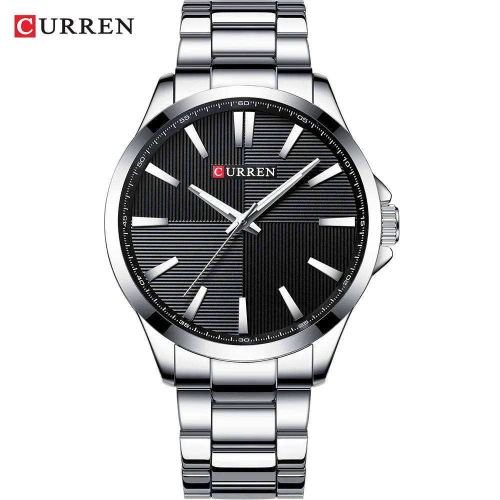 CURREN herenhorloge – Luxe model, waterdicht, militaire stijl, van roestvrij staal – Sportief polshorloge (ref. 8322)