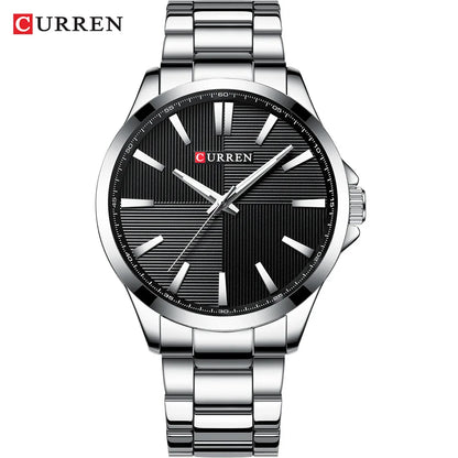CURREN herenhorloge – Luxe model, waterdicht, militaire stijl, van roestvrij staal – Sportief polshorloge (ref. 8322)