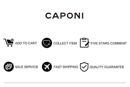 CAPONI Men's Sunglasses Polarized Classic Design Eyewear Protect Eyes Black Shades For Male Outdoor Driving Sun Glasses CP6199
