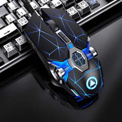 Rato Gaming Profissional Novo 3200dpi 7 Botões Retroiluminado Rato para Computador com Suporte para Definição de Macros Mecânico com Fio Silencioso
