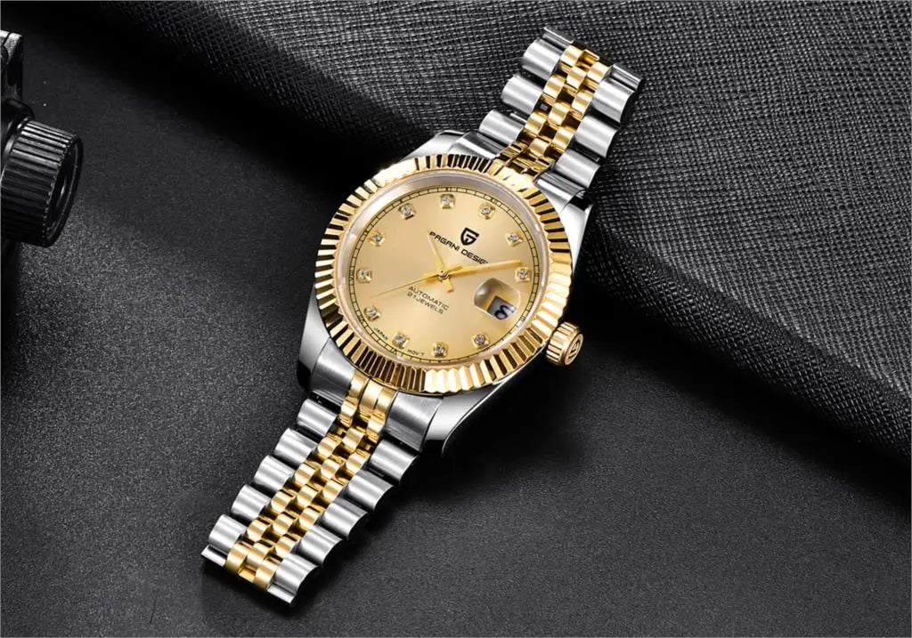 PAGANI DESIGN 8215 Movement Men Mechanical Wristwatches Sapphire Glass Luxury Watch for Men Steel 100M Waterproof Clock PD1645