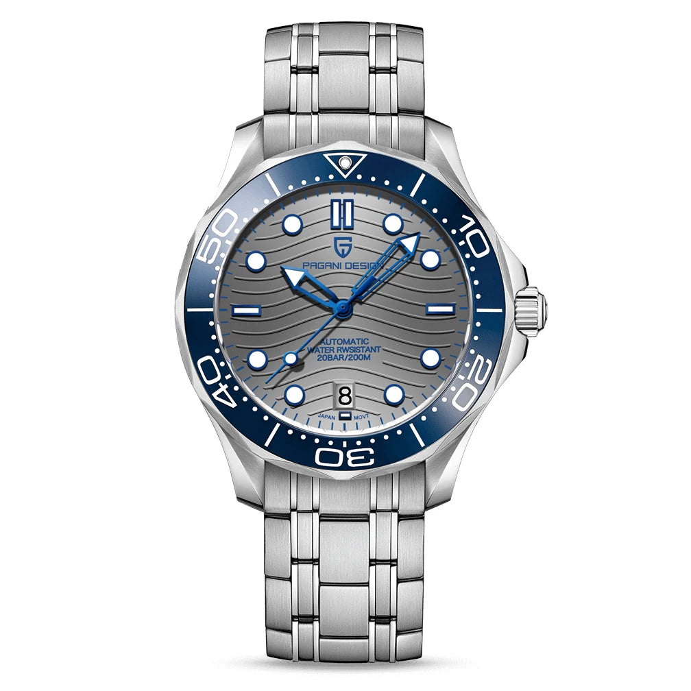 2026 New PAGANI DESIGN Wave Men Mechanical watch Luxury Automatic Watch for men NH35 Sapphire crystal Dive wristwatch clock man