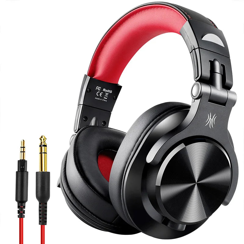 Auriculares OneOdio A71 con cable Over Ear HiFi Studio DJ con micrófono – Auriculares gaming de monitorización profesional con graves profundos
