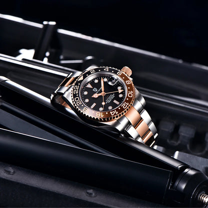 2026 New PAGANI DESIGN Luxury Men Mechanical Watches Stainless Steel GMT Watch Top Brand Sapphire Glass Men Watch reloj hombre