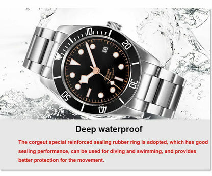 Luxury Customizable Logo Waterproof Japan nh35 Automatic Mechanical Wristwatch Full Steel Sapphire Men Watch Dress Male Clock