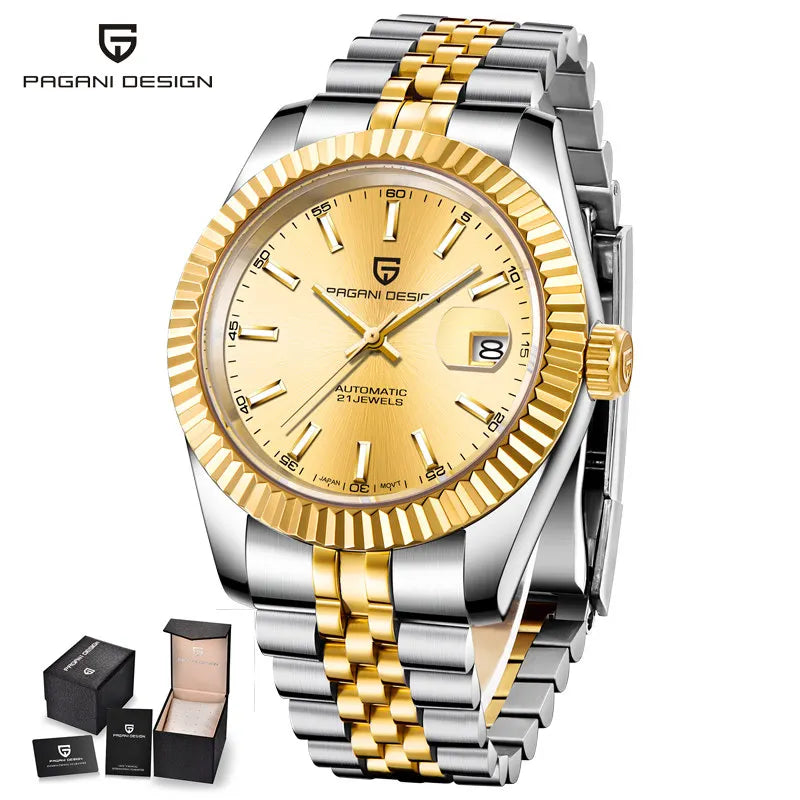 2025 New PAGANI DESIGN Date Men's Mechanical Watches Top Brand Luxury Automatic Wrist Watch Men NH35A Movement 100M Waterproof