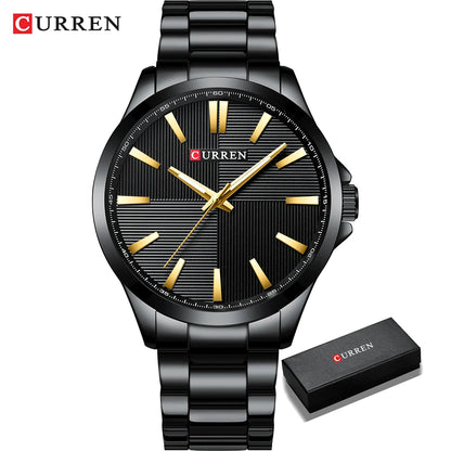 CURREN herenhorloge – Luxe model, waterdicht, militaire stijl, van roestvrij staal – Sportief polshorloge (ref. 8322)