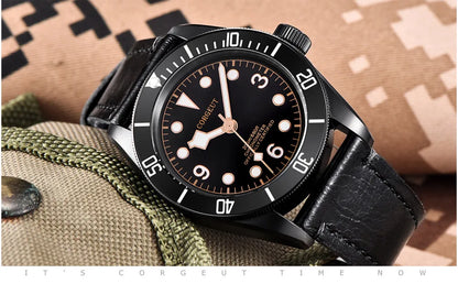 Luxury NH35A Corgeut 41mm Automatic Men Watch PVD Case Sapphire Military Male 10BAR wim Watches Luminous Mechanical WristWatches