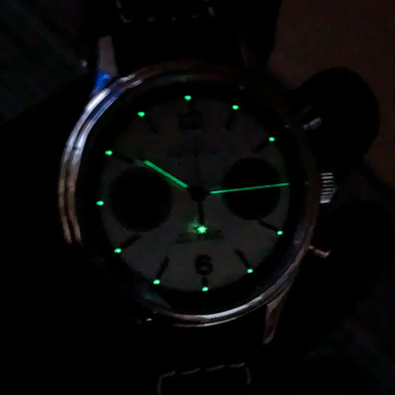 Sugess 1963 Pilot Watch Men Mechanical Chronograph Panda Wristwatch Air Force Sapphire Waterproof for Seagull Movement ST1901 v3