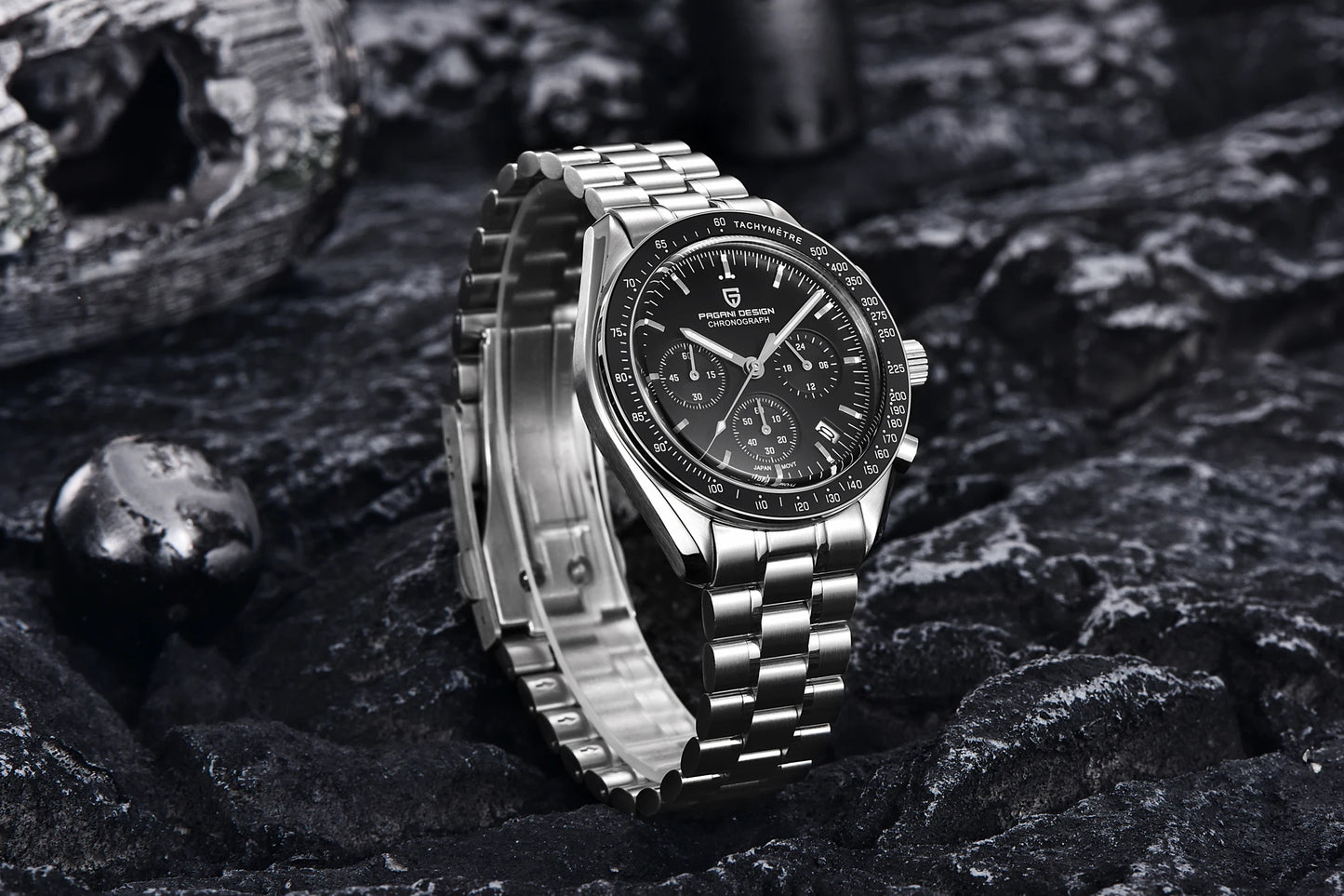 PAGANI DESIGN 2026 New V6 Moon Watches Men Luxury Quartz Watch For Men Speed Sport Chronograph AR Sapphire crystal Wristwatch