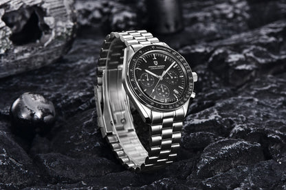 PAGANI DESIGN 2026 New V6 Moon Watches Men Luxury Quartz Watch For Men Speed Sport Chronograph AR Sapphire crystal Wristwatch