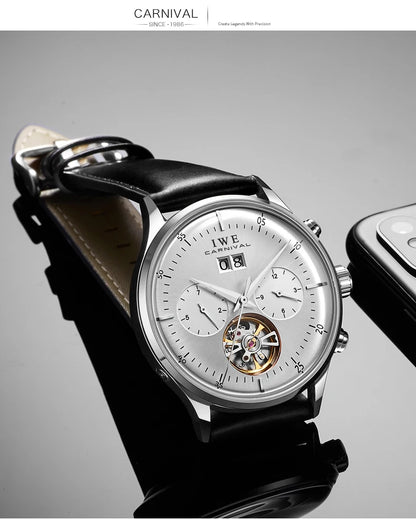 CARNIVAL Mechanical Dress Watches for Men Brands Luxury Sapphire Automatic Wristwatches Men's Waterproof 2025 Men's Watch