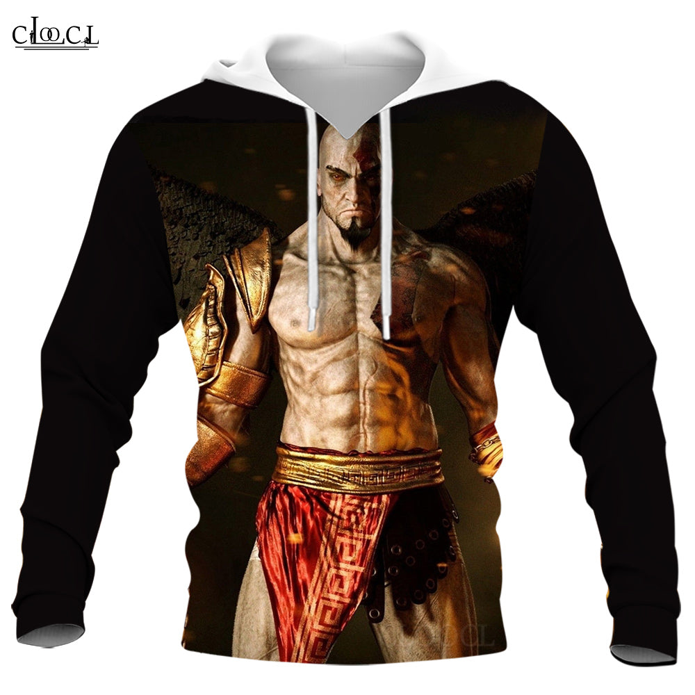 CLOOCL Fashion Game Kratos God of War 3D Full Printed Autumn Men Hoodie Unisex Long Sleeve Hooded Sweatshirt Harajuku Tracksuits