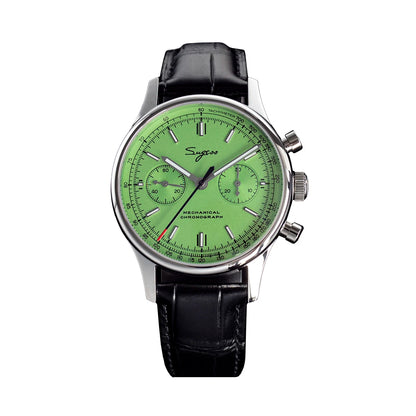 Sugess Panda 40 Pilot Chronograph Watch Men Air Force Sapphire Colors ST1901 Original Movement Mechanical Wristwatches Fashion