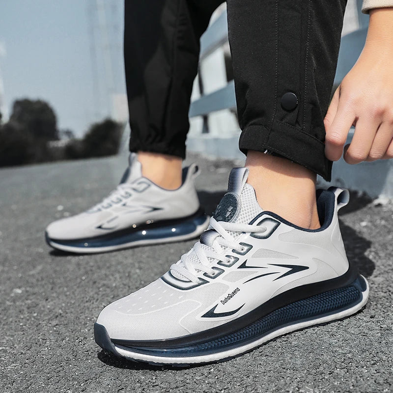 Baskets d'extérieur pour hommes, chaussures de course respirantes et antidérapantes à coussin d'air, de Jogging, de Sport, légères, décontractées