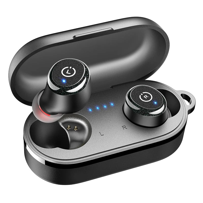 TOZO T10 Bluetooth 5.3 Earphones ,Wireless Headphones , AI Enhanced Calling With Deep Bass, IPX8 Waterproof Earbuds ,45H Play