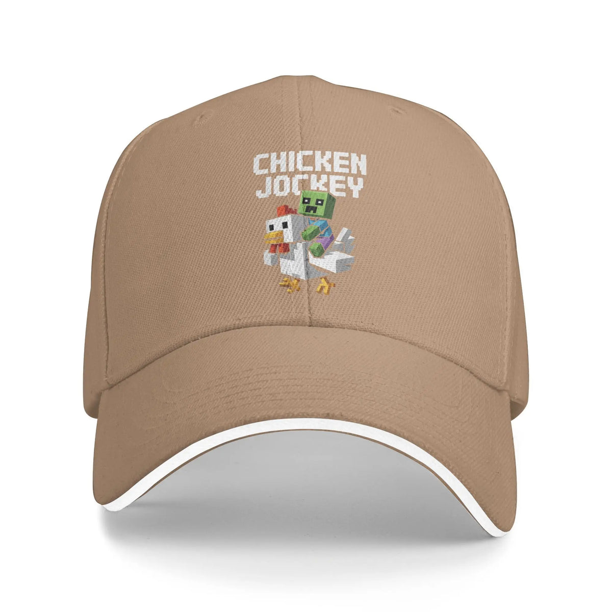 Chicken Jockey Zombie Pixel Art Zombie-Film-Baseballkappen für Männer und Frauen, Trucker-Cap, Outdoor-Workouts, verstellbare Sonnenhüte